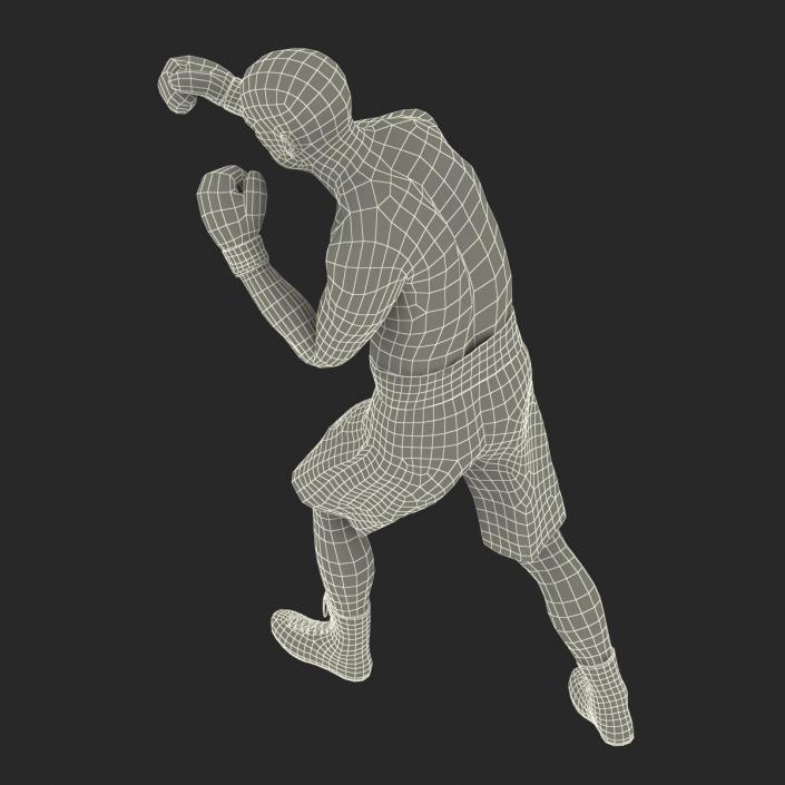 3D Boxer Man 2 Pose 3 model