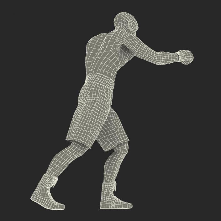 3D Boxer Man 2 Pose 3 model