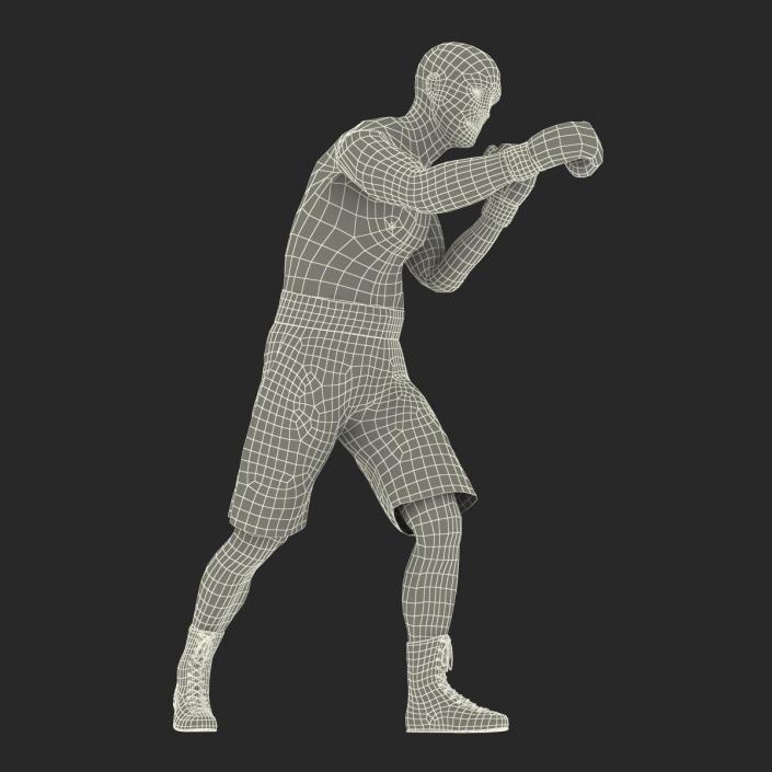 3D Boxer Man 2 Pose 3 model