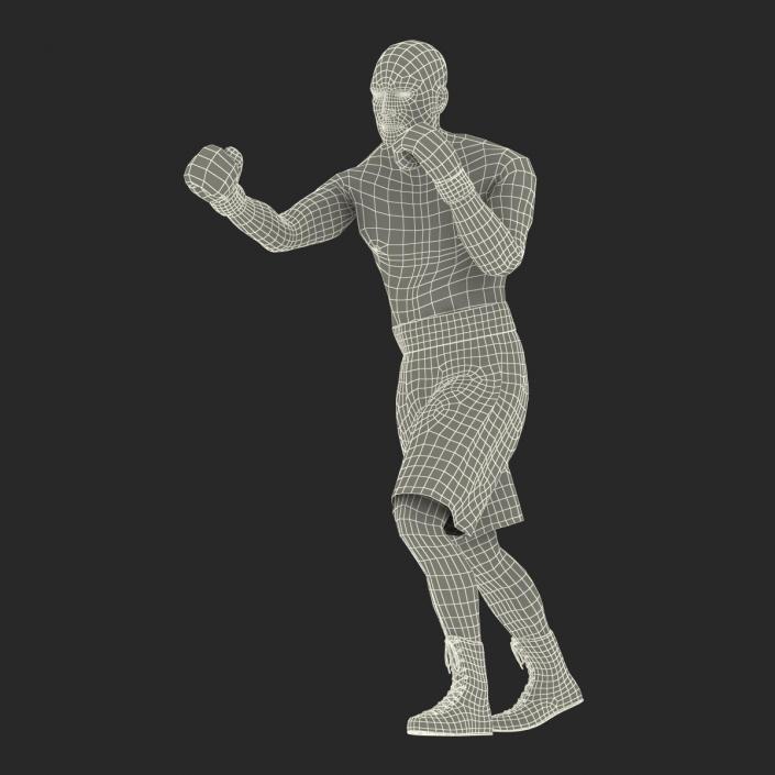 3D Boxer Man 2 Pose 3 model