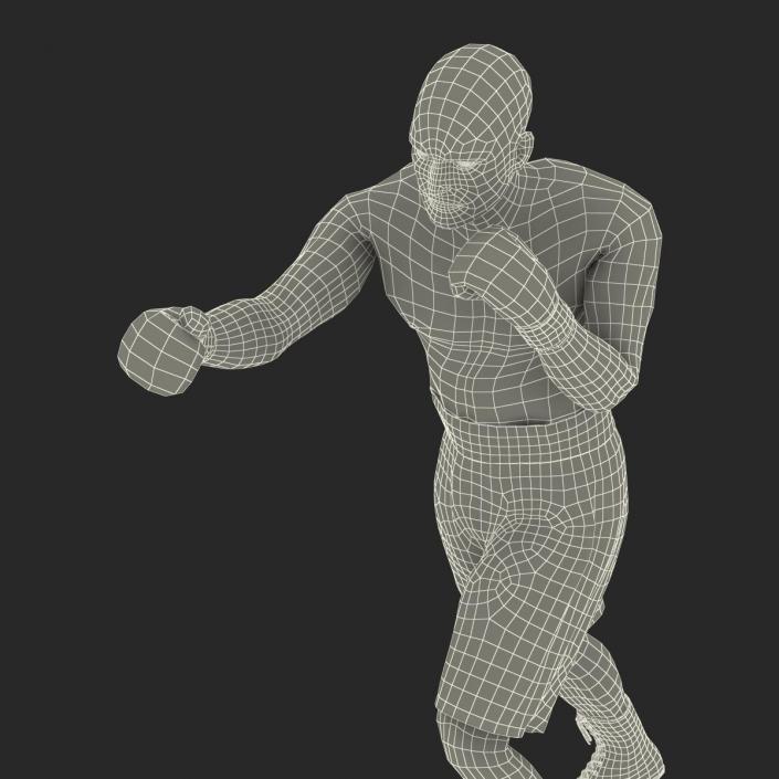 3D Boxer Man 2 Pose 3 model