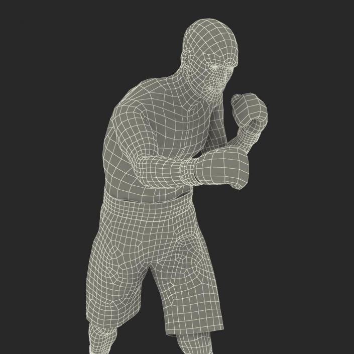 3D Boxer Man 2 Pose 3 model