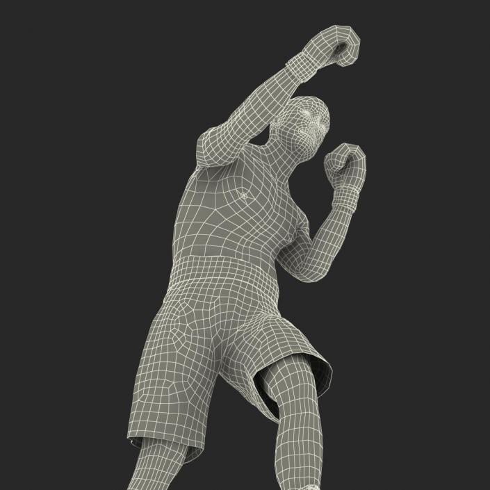 3D Boxer Man 2 Pose 3 model