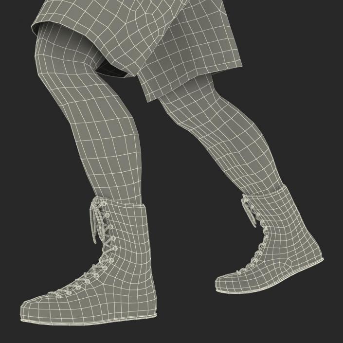 3D Boxer Man 2 Pose 3 model