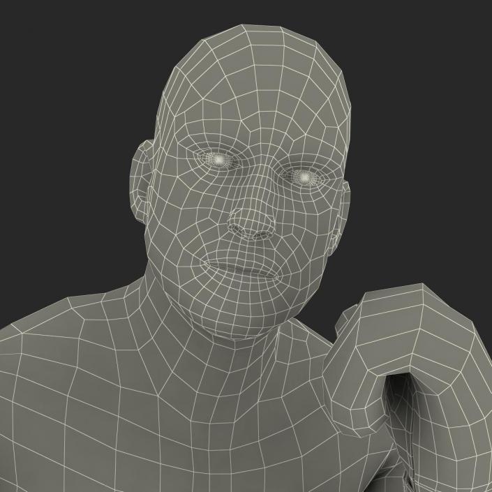 3D Boxer Man 2 Pose 3 model