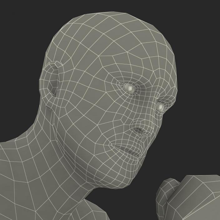 3D Boxer Man 2 Pose 3 model