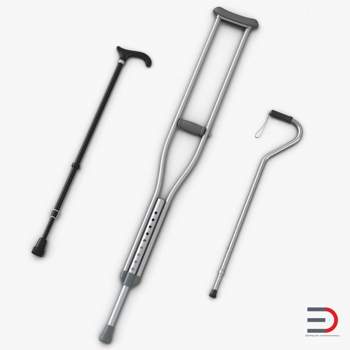 Canes and Crutches Collection 3D model