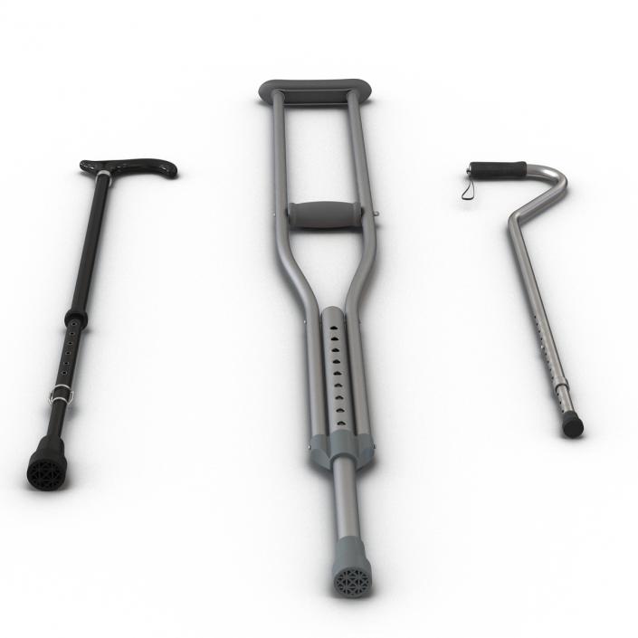 Canes and Crutches Collection 3D model