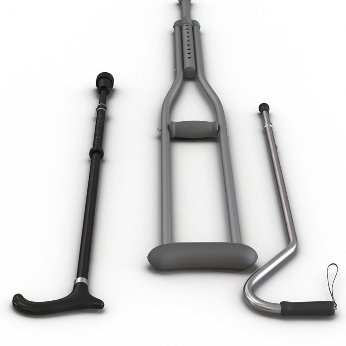 Canes and Crutches Collection 3D model