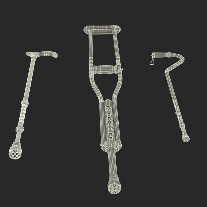 Canes and Crutches Collection 3D model