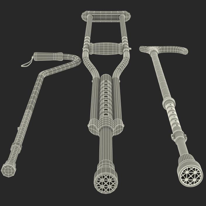 Canes and Crutches Collection 3D model