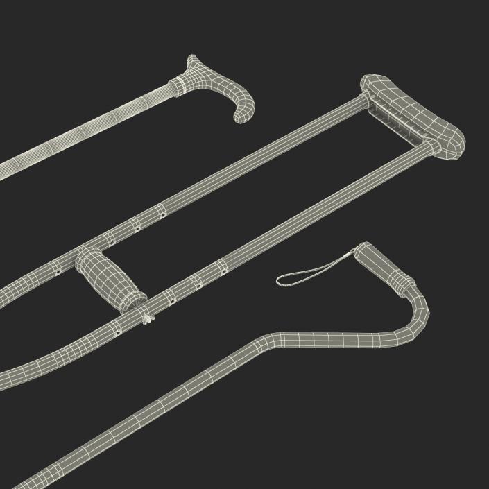 Canes and Crutches Collection 3D model