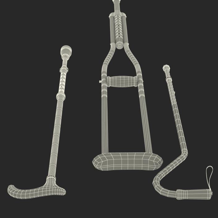 Canes and Crutches Collection 3D model