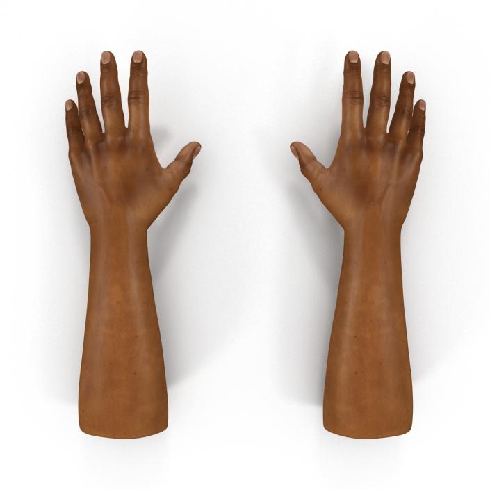 3D African Man Hands 3 Rigged