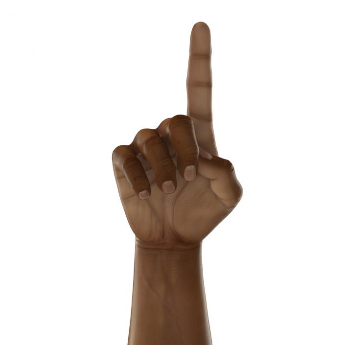 3D African Man Hands 3 Rigged