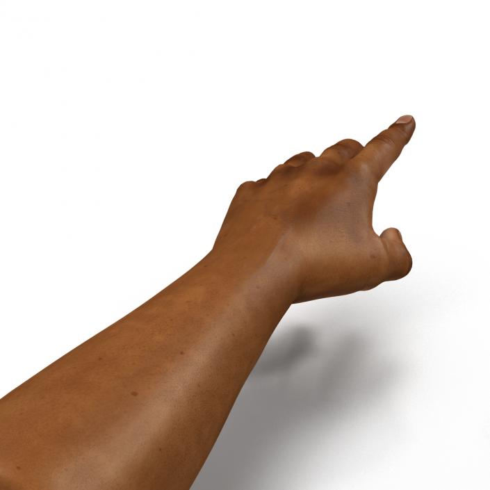 3D African Man Hands 3 Rigged