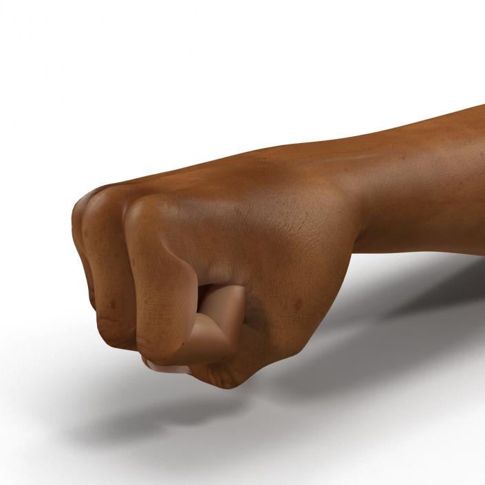 3D African Man Hands 3 Rigged