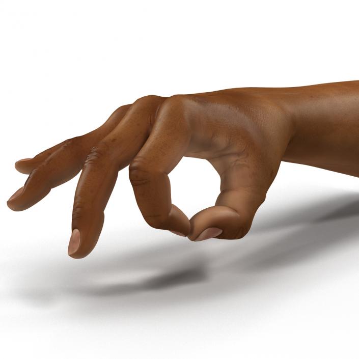 3D African Man Hands 3 Rigged