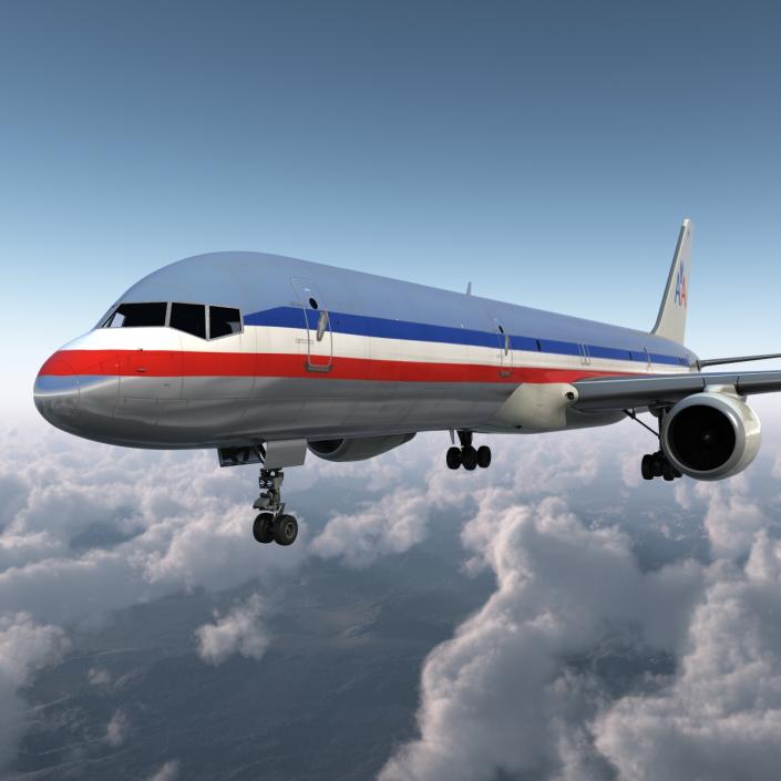 3D Boeing 757-200F American Airlines model