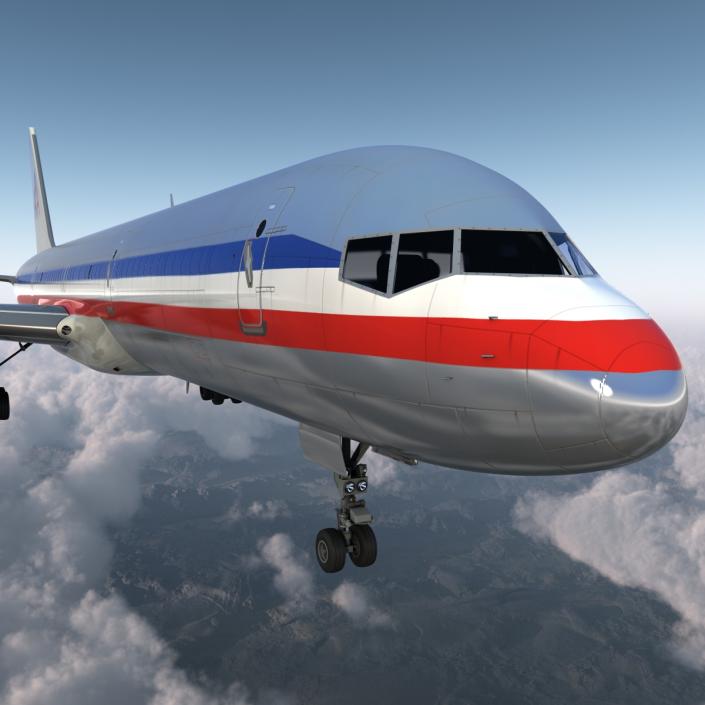 3D Boeing 757-200F American Airlines model