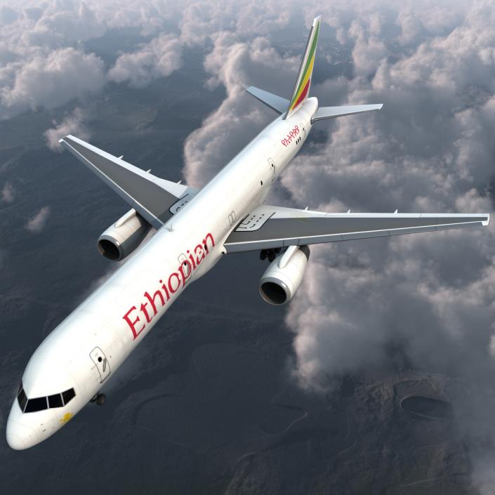 Boeing 757-200F Ethiopian Airlines 3D model