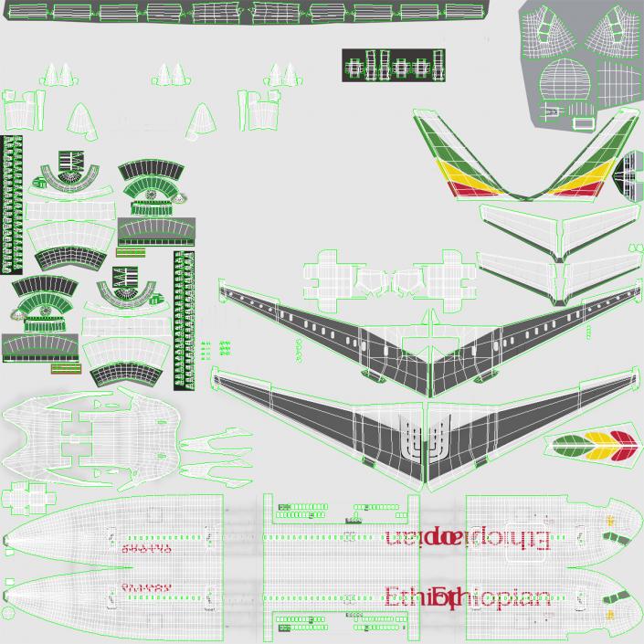 Boeing 757-200F Ethiopian Airlines 3D model