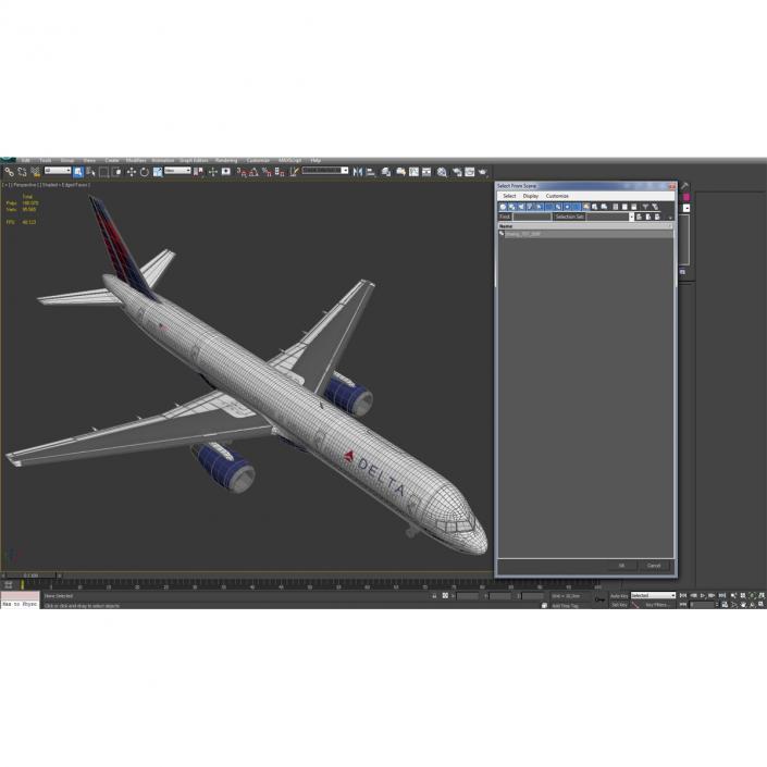 3D Boeing 757-200F Delta Air Lines