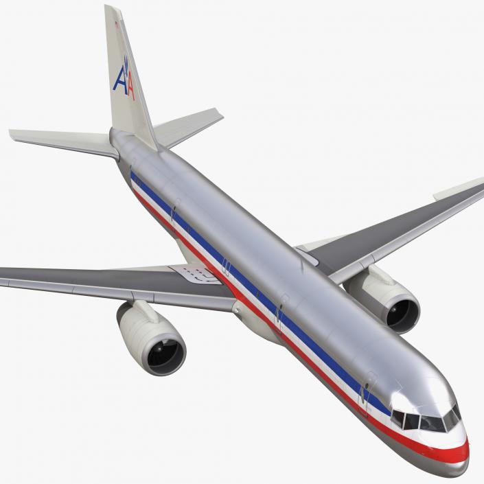 3D model Boeing 757-200F American Airlines Rigged