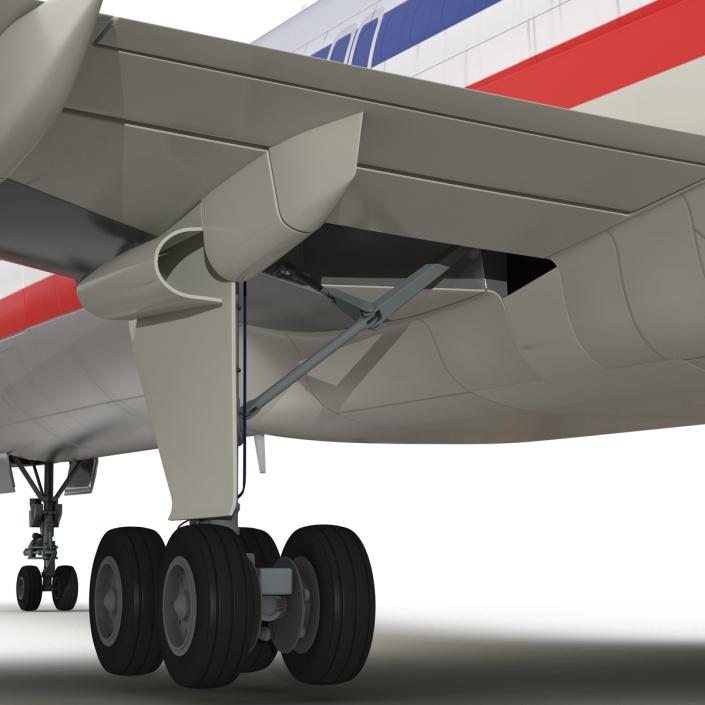 3D model Boeing 757-200F American Airlines Rigged