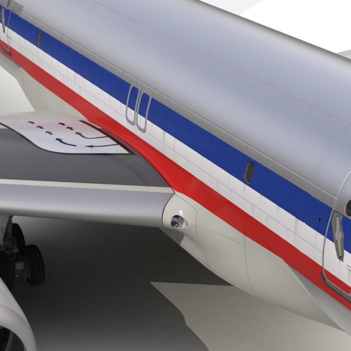 3D model Boeing 757-200F American Airlines Rigged