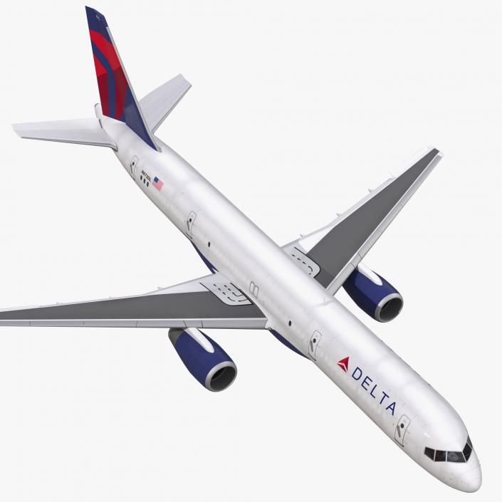 3D Boeing 757-200F Delta Air Lines Rigged model