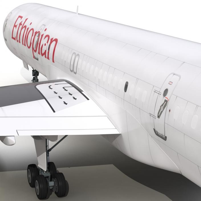 3D Boeing 757-200F Ethiopian Airlines Rigged