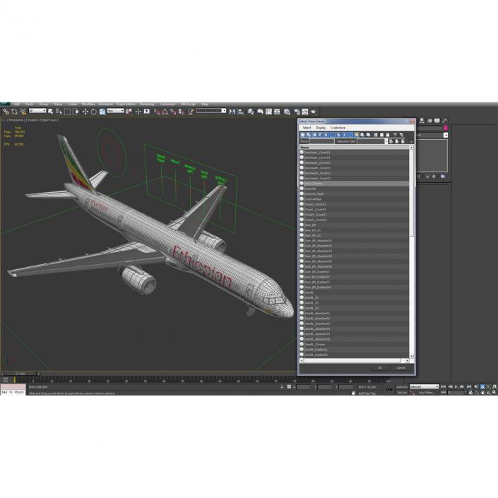 3D Boeing 757-200F Ethiopian Airlines Rigged