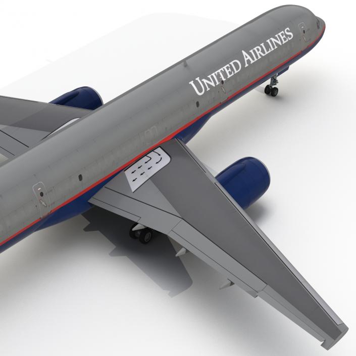 3D Boeing 757-200F United Airlines Rigged model