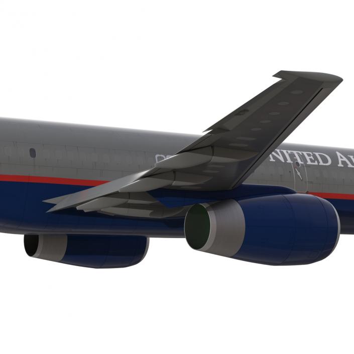 3D Boeing 757-200F United Airlines Rigged model