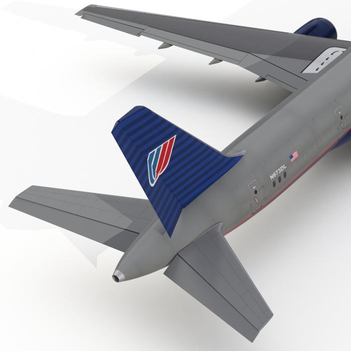 3D Boeing 757-200F United Airlines Rigged model