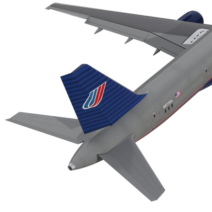 3D Boeing 757-200F United Airlines Rigged model