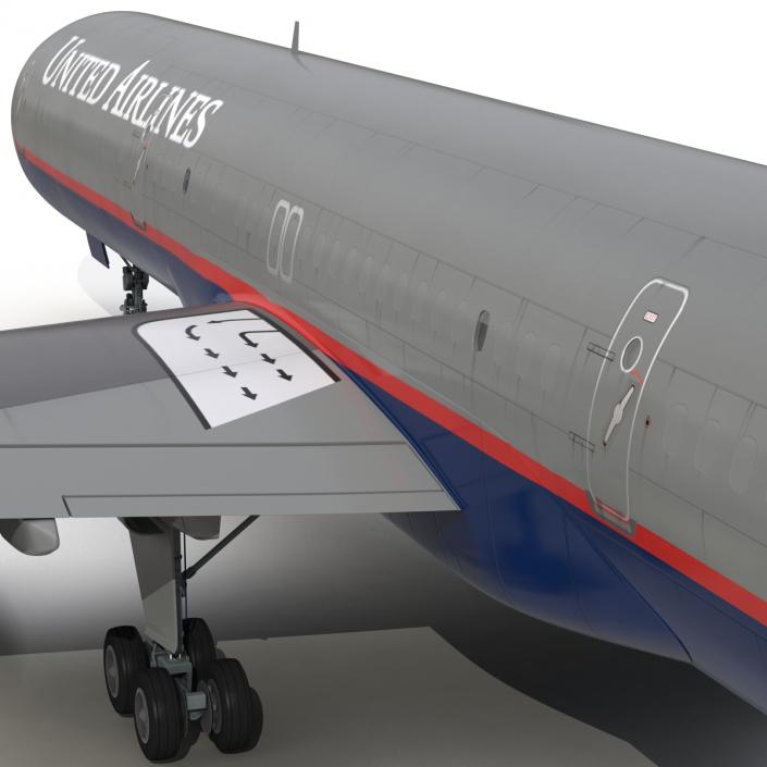 3D Boeing 757-200F United Airlines Rigged model