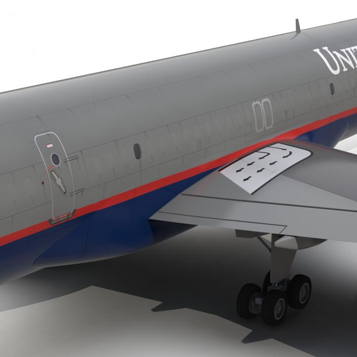 3D Boeing 757-200F United Airlines Rigged model