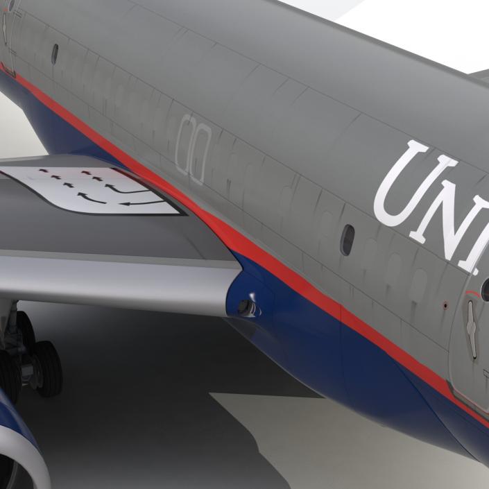 3D Boeing 757-200F United Airlines Rigged model