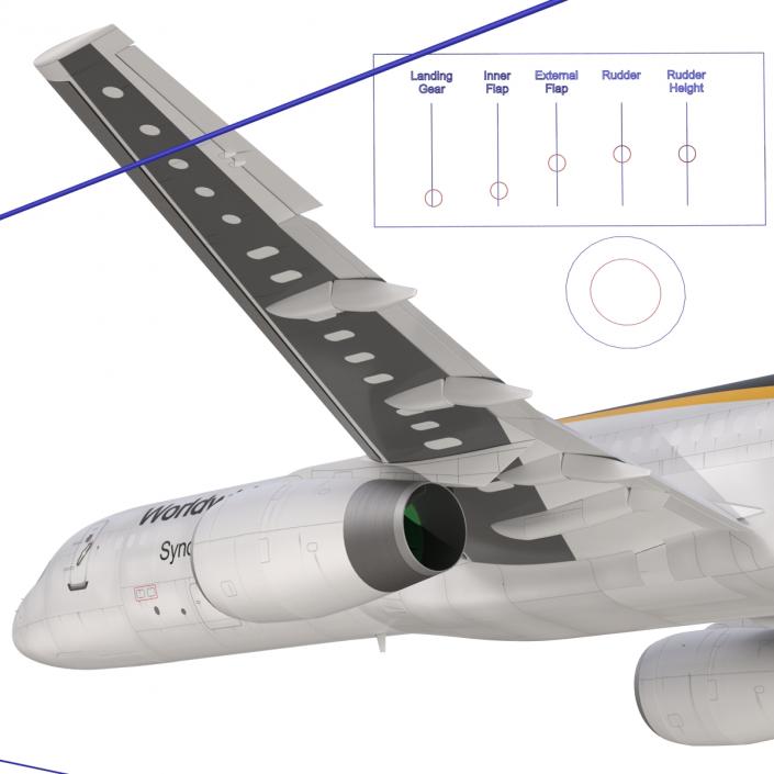 3D model Boeing 757-200F UPS Airlines Rigged