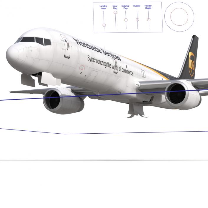 3D model Boeing 757-200F UPS Airlines Rigged