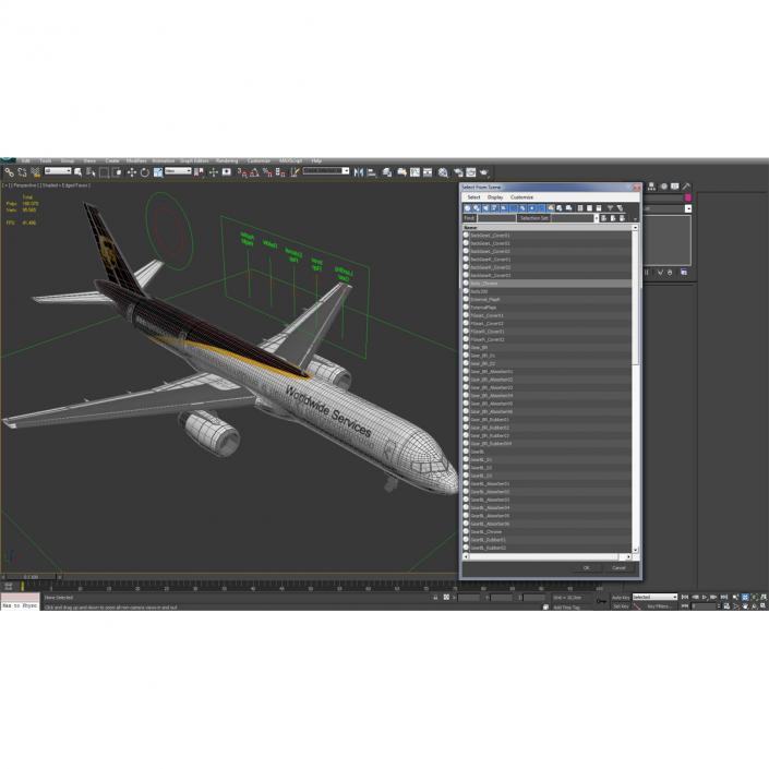 3D model Boeing 757-200F UPS Airlines Rigged