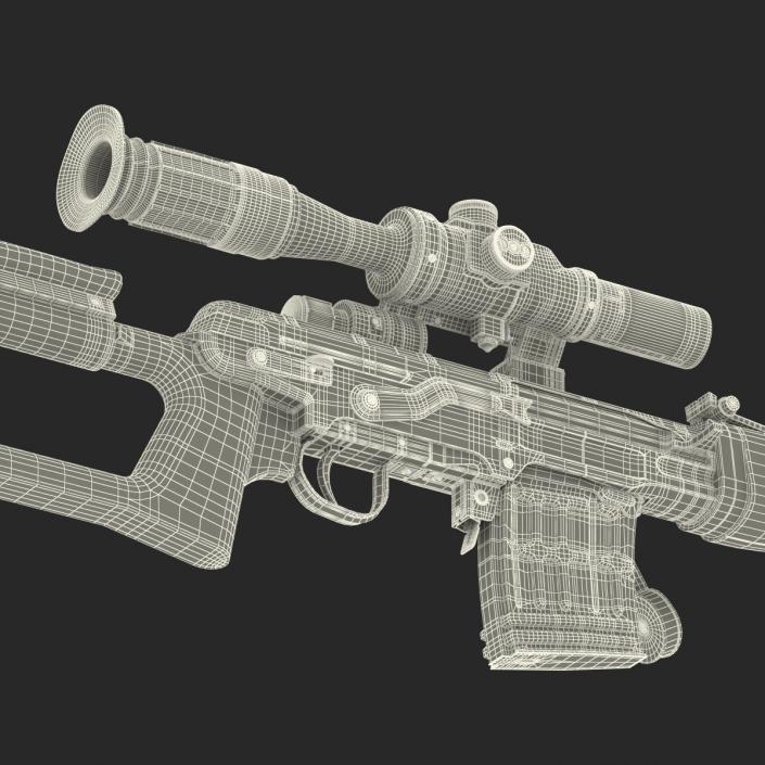 3D model Dragunov Sniper Rifle SVD