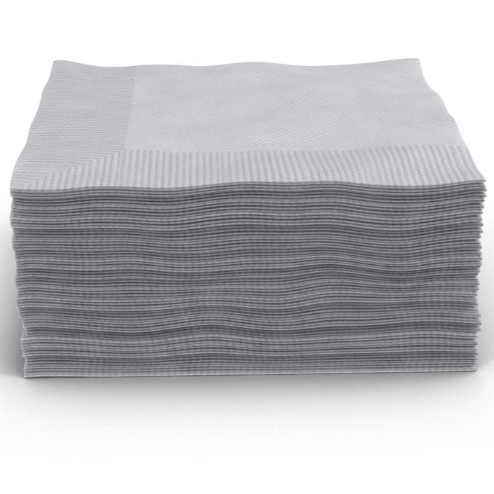 Cocktail Napkins White 3D