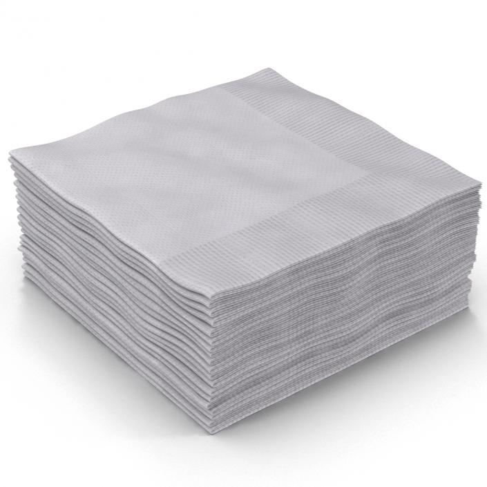 Cocktail Napkins White 3D