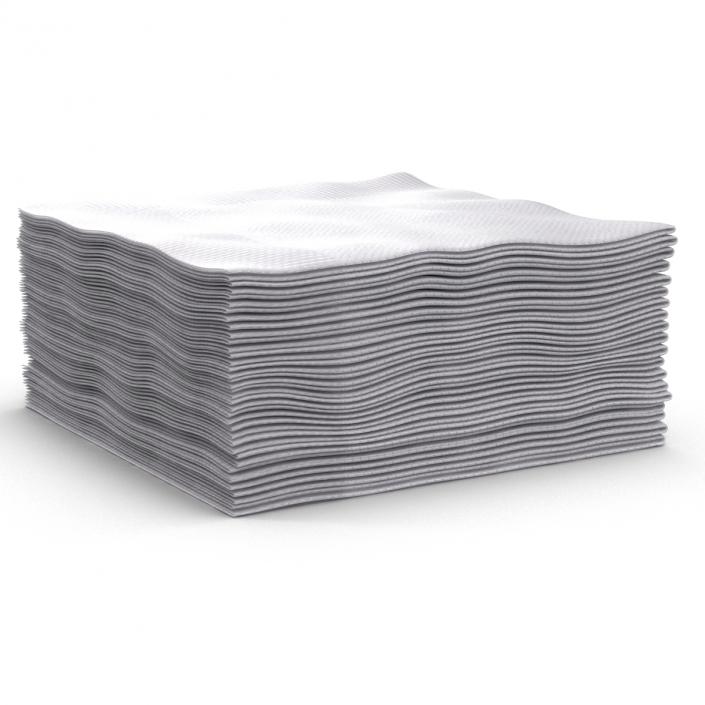 Cocktail Napkins White 3D