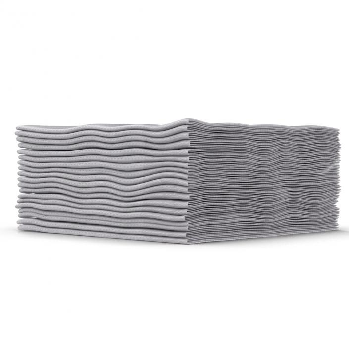 Cocktail Napkins White 3D