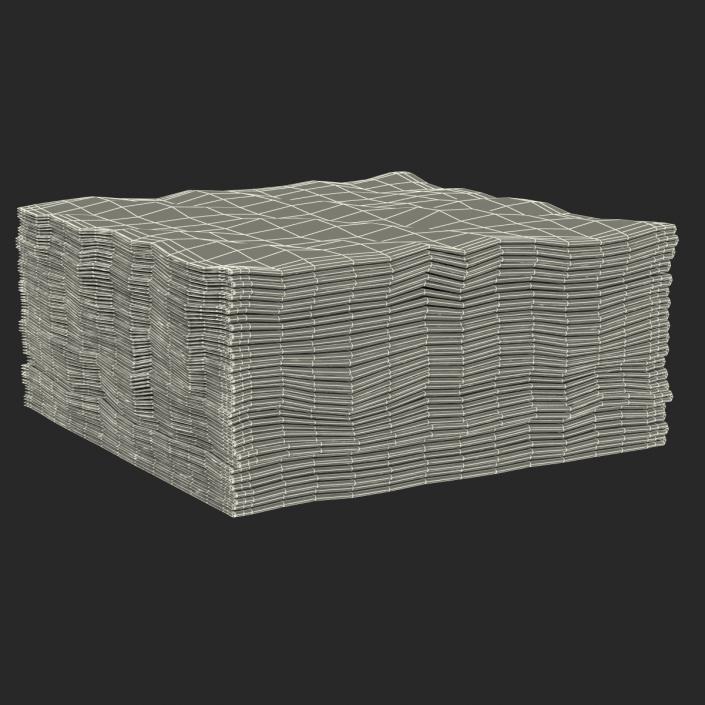 Cocktail Napkins White 3D