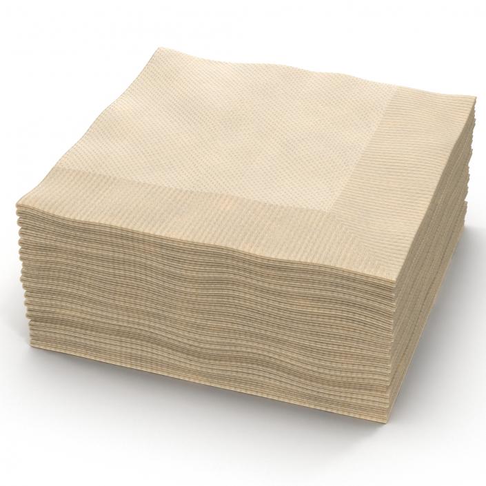 Cocktail Napkins Brown 3D